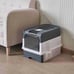 Smell Free Cat Litter Box With Deodorant Bin On the back