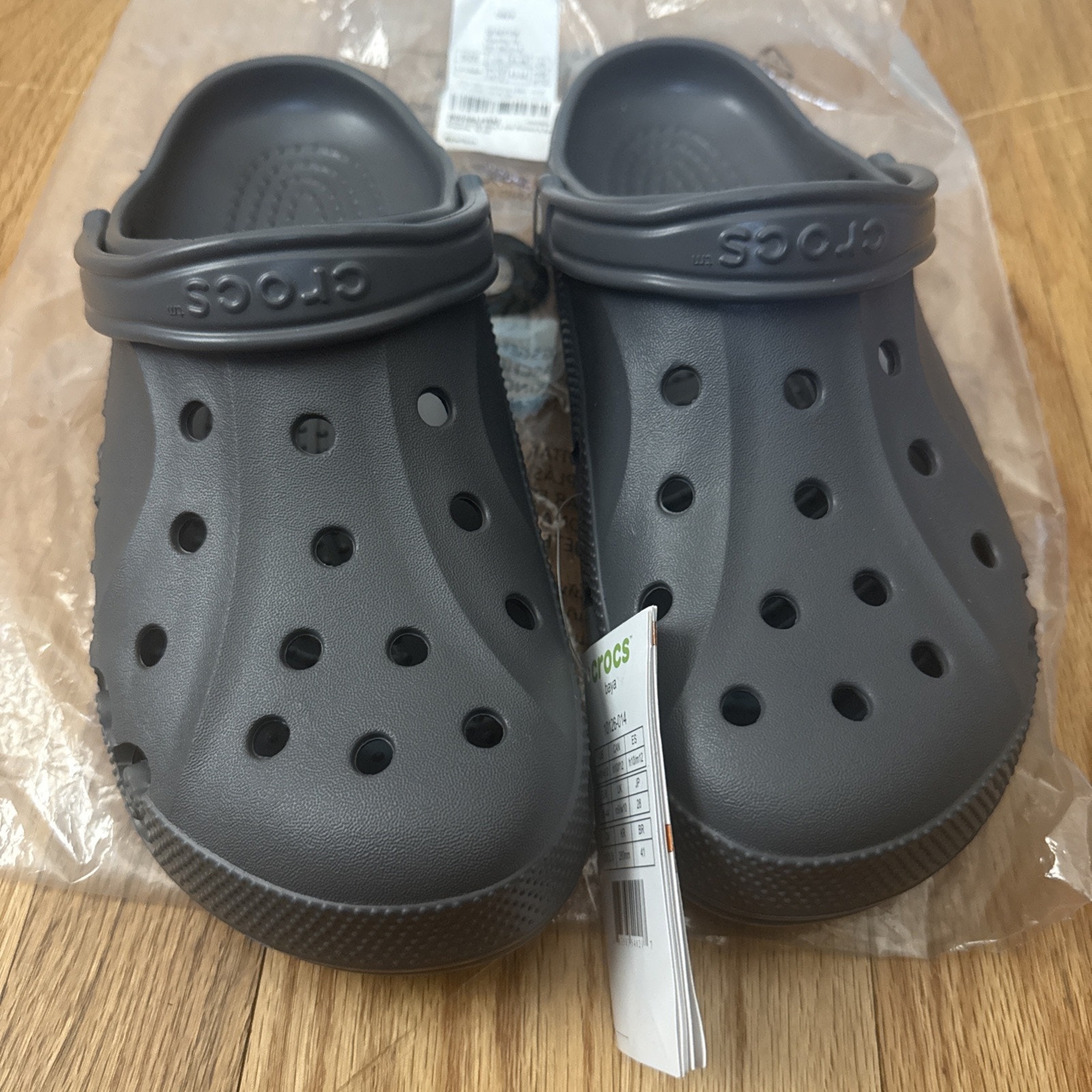 Crocs Baya Clog Sandal for Unisex Adult, Graphite Mens Sz 10 or Womens Sz 12