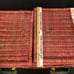 Vtg Watermelon Wicker Picnic Basket Bead Seeds Double Handles Hinged Lid LARGE