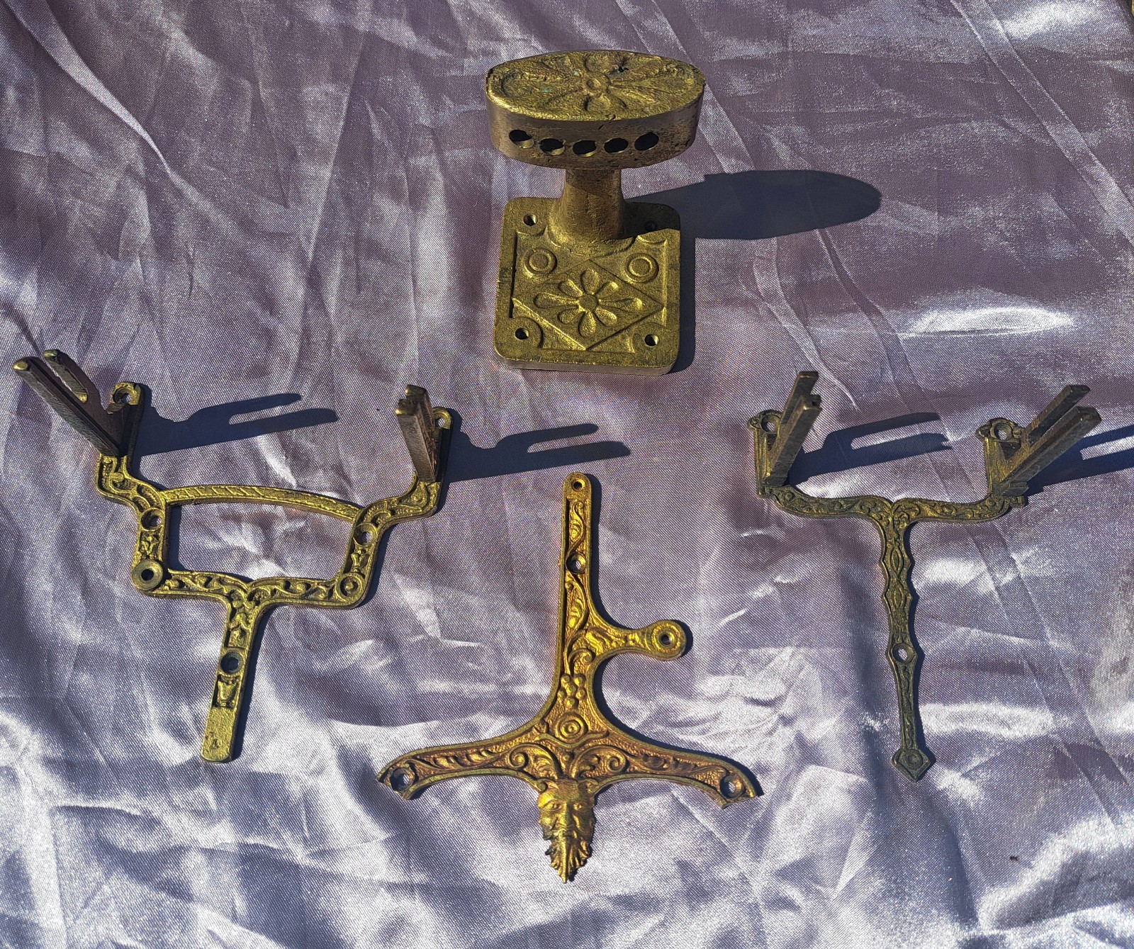 4 Unique Antique Vintage Clock Rod Boho Beard Man Parts Decor Art Craft Supplies