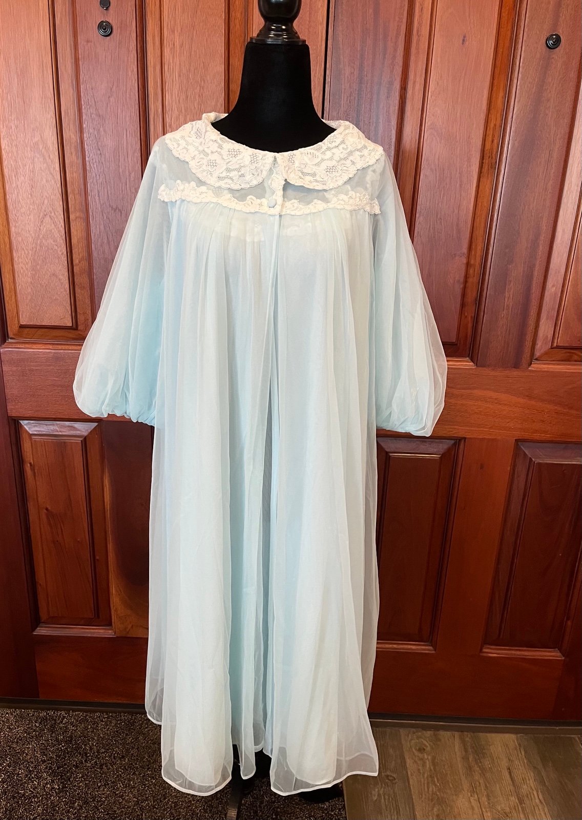 Vintage Gossard Artemis Layered Negligee Nightgown Robe Peignoir Set Sz M
