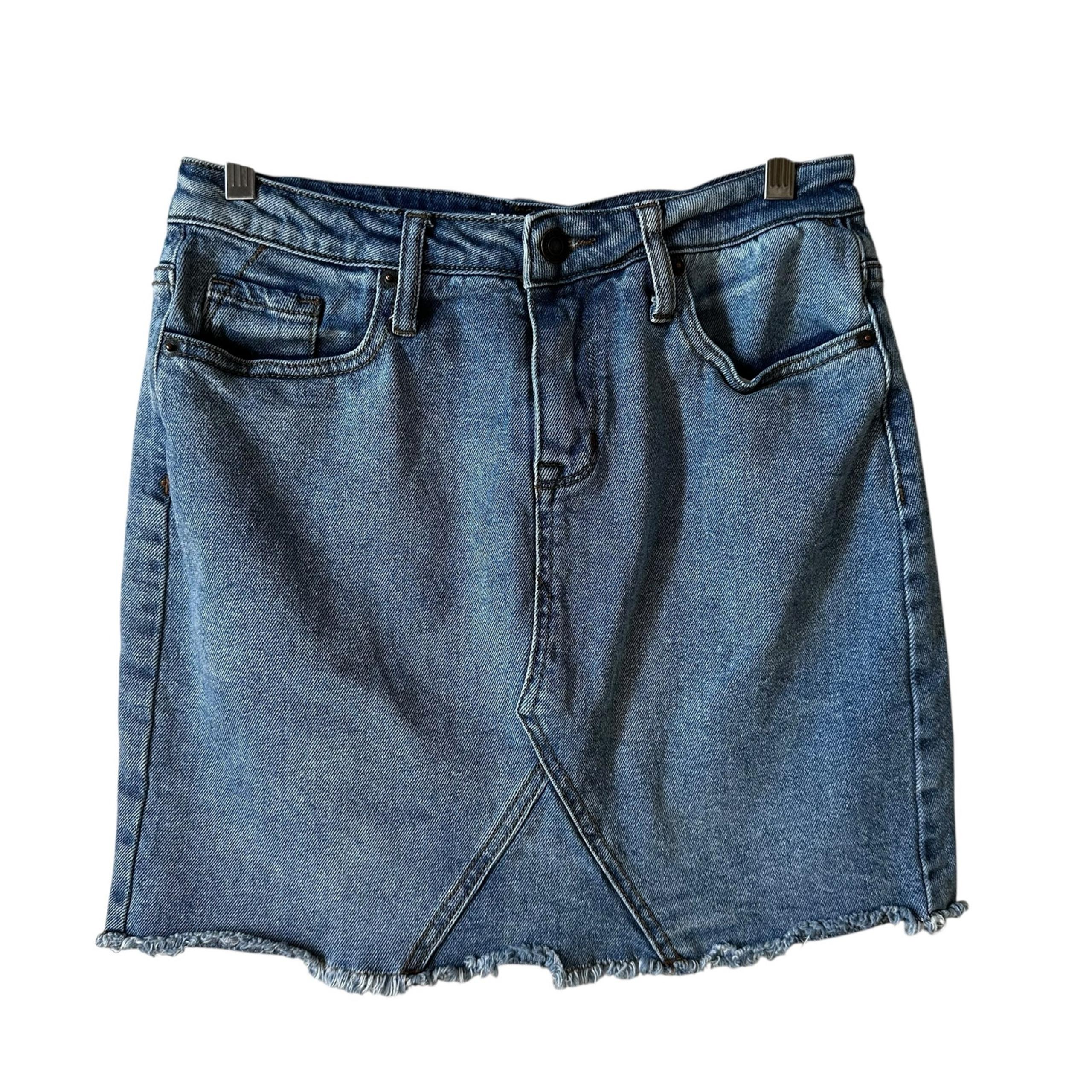 Y2K Mossimo Supply Co Women's Denim Jeans Mini Skirt Medium Wash Size 6/28