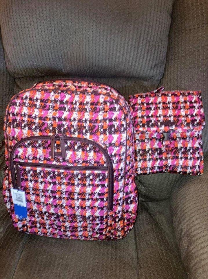 Vera bradley backpack and lunch bag comb