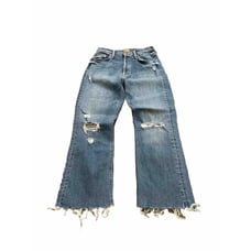 Mother Womens Blue THE TRIPPER ANKLE FRAY Distressed Jeans Size 27 10326-1008