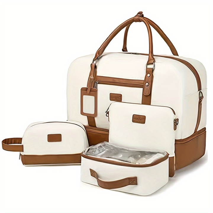 4 Pcs Multifunctional Travel Bag Set, Large Capacity Luggage Handbag, Clutch xsa