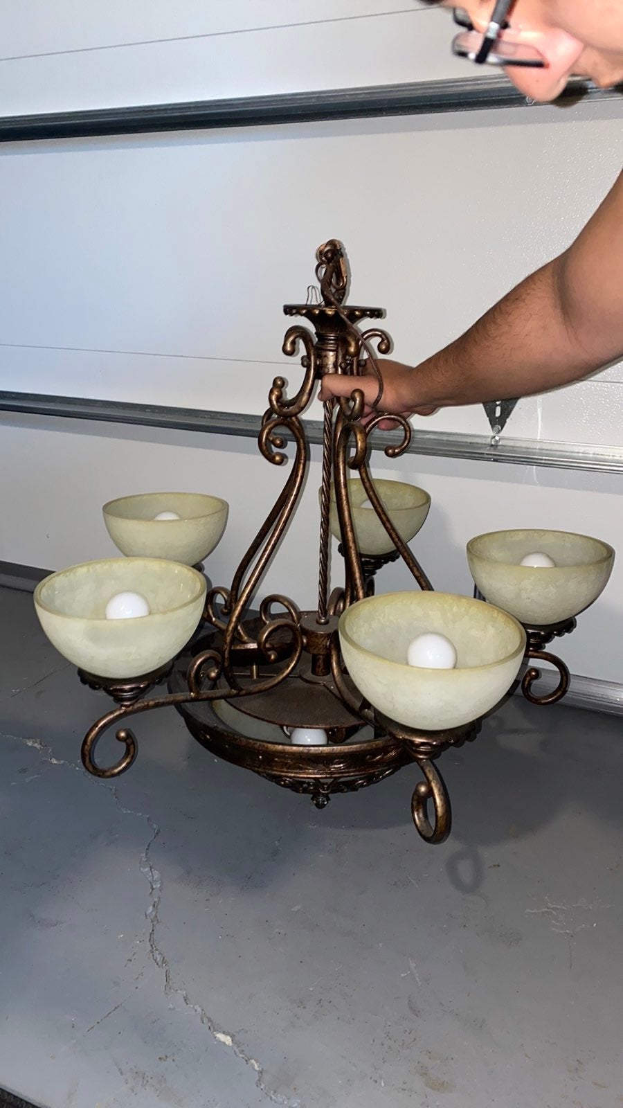 Antique Vintage Brass Chandelier