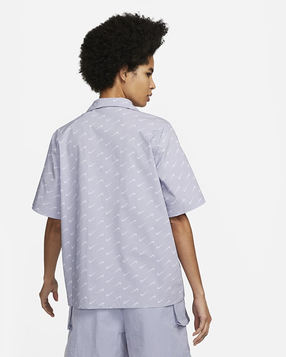 Nike Women's Sportswear Everyday Modern Oversize Button Shirt Size L SKU#S2462