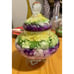 Vidi Style Multicolor Apothecary Jar Candy Dish w Lid Stemmed Unmarked