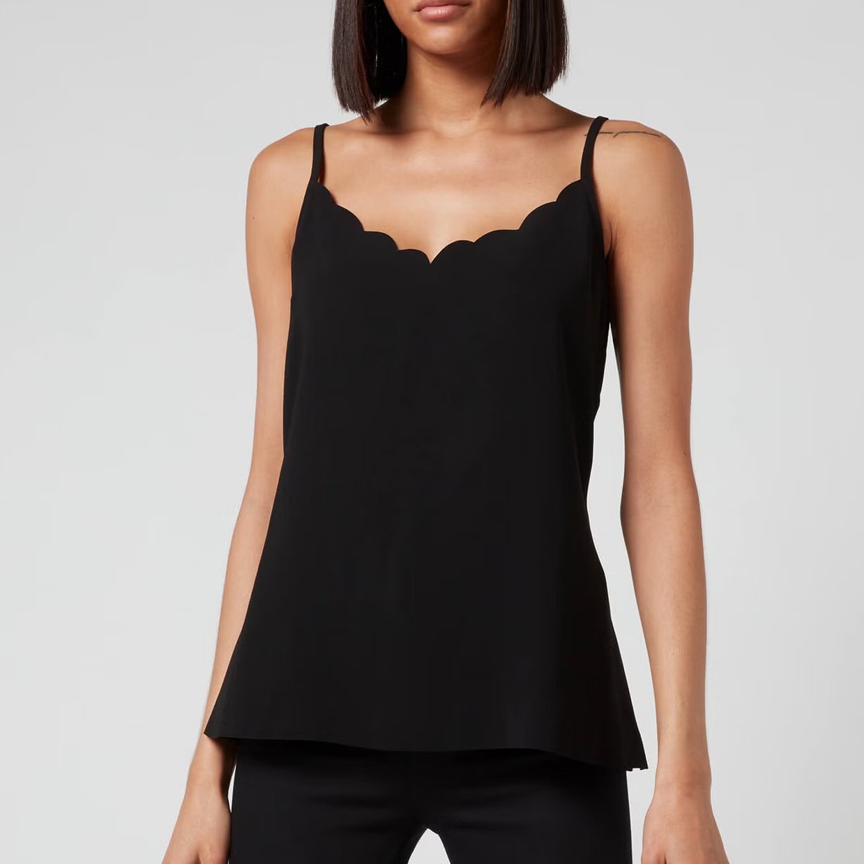 Ted Baker Siina Scallop Neckline Cami Top Black 2 / 6