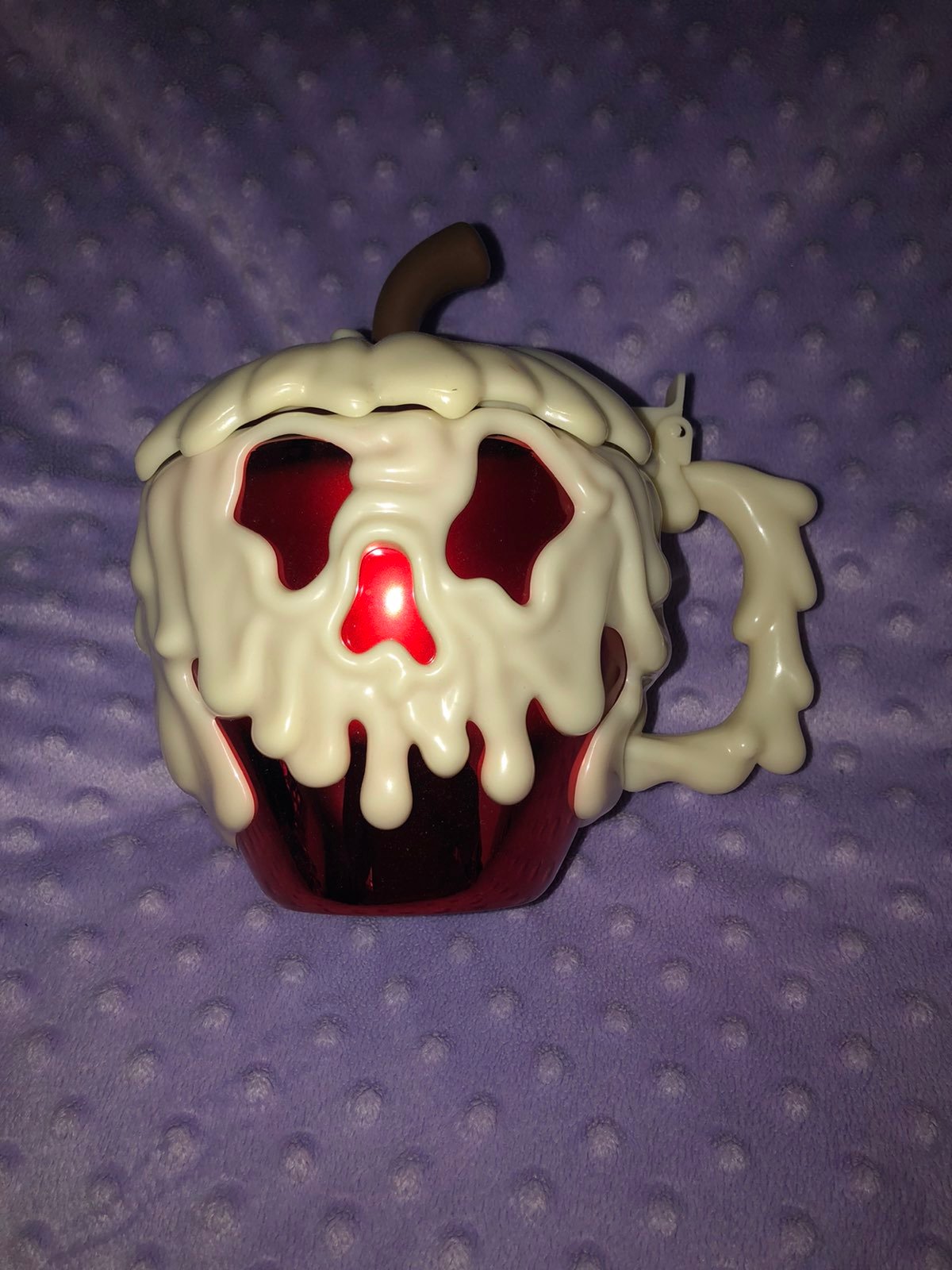 Disney Parks 2021 Metallic Glow Red Poison Apple Cup Mug Stein!