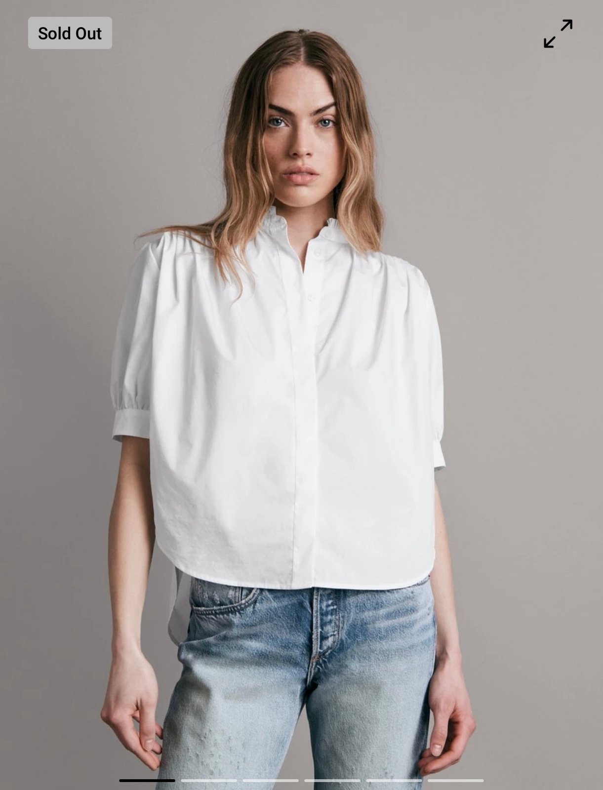 Rag and bone Jordan Cotton Top white size medium