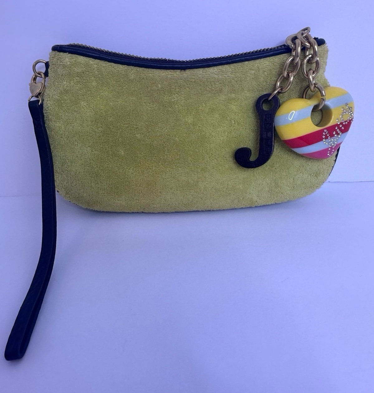 Vintage Juicy Couture wristlet w/large Juicy Charms Authentic & RARE