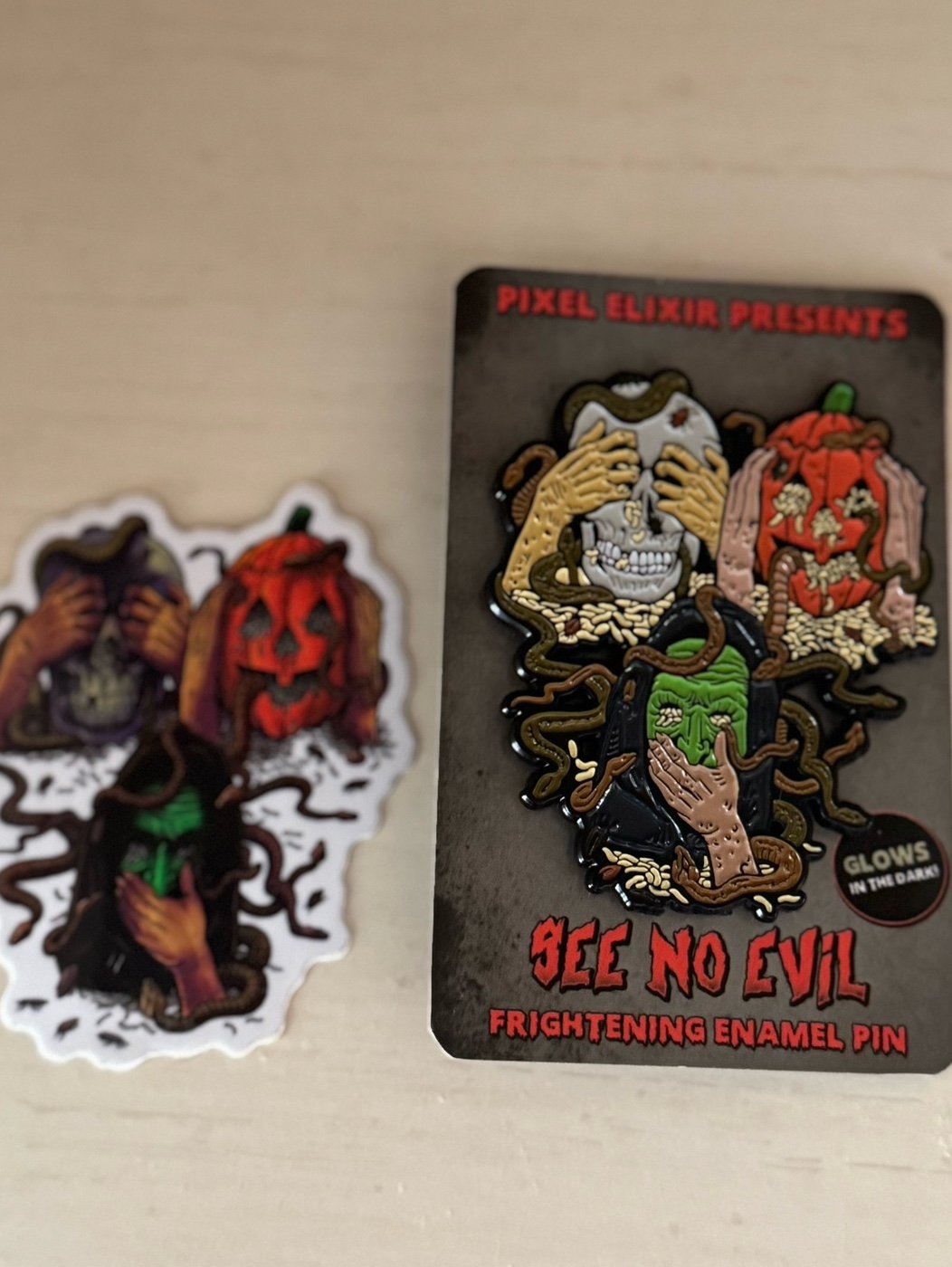 Halloween 3 horror enamel pin