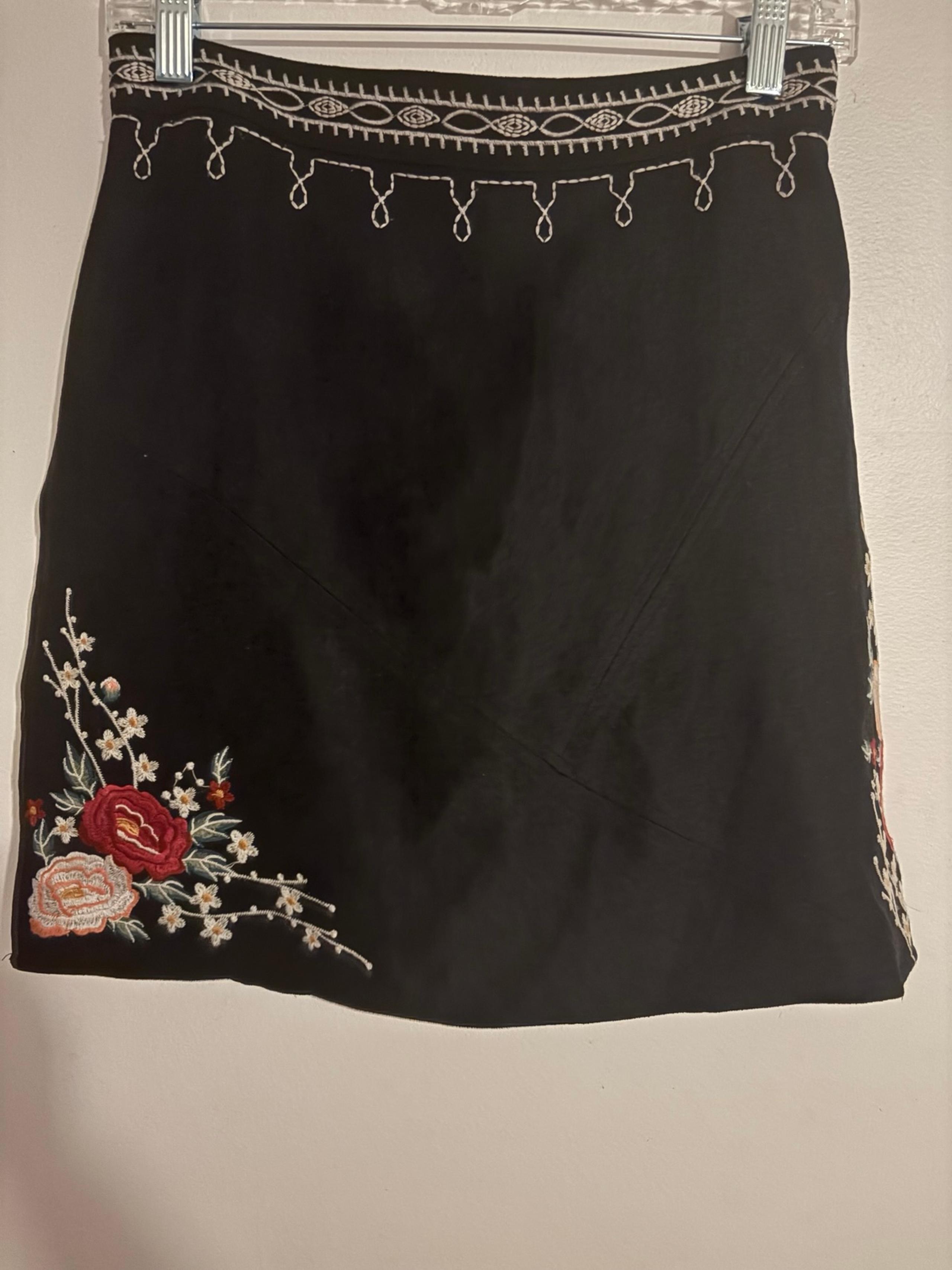 THML velour mini skirt