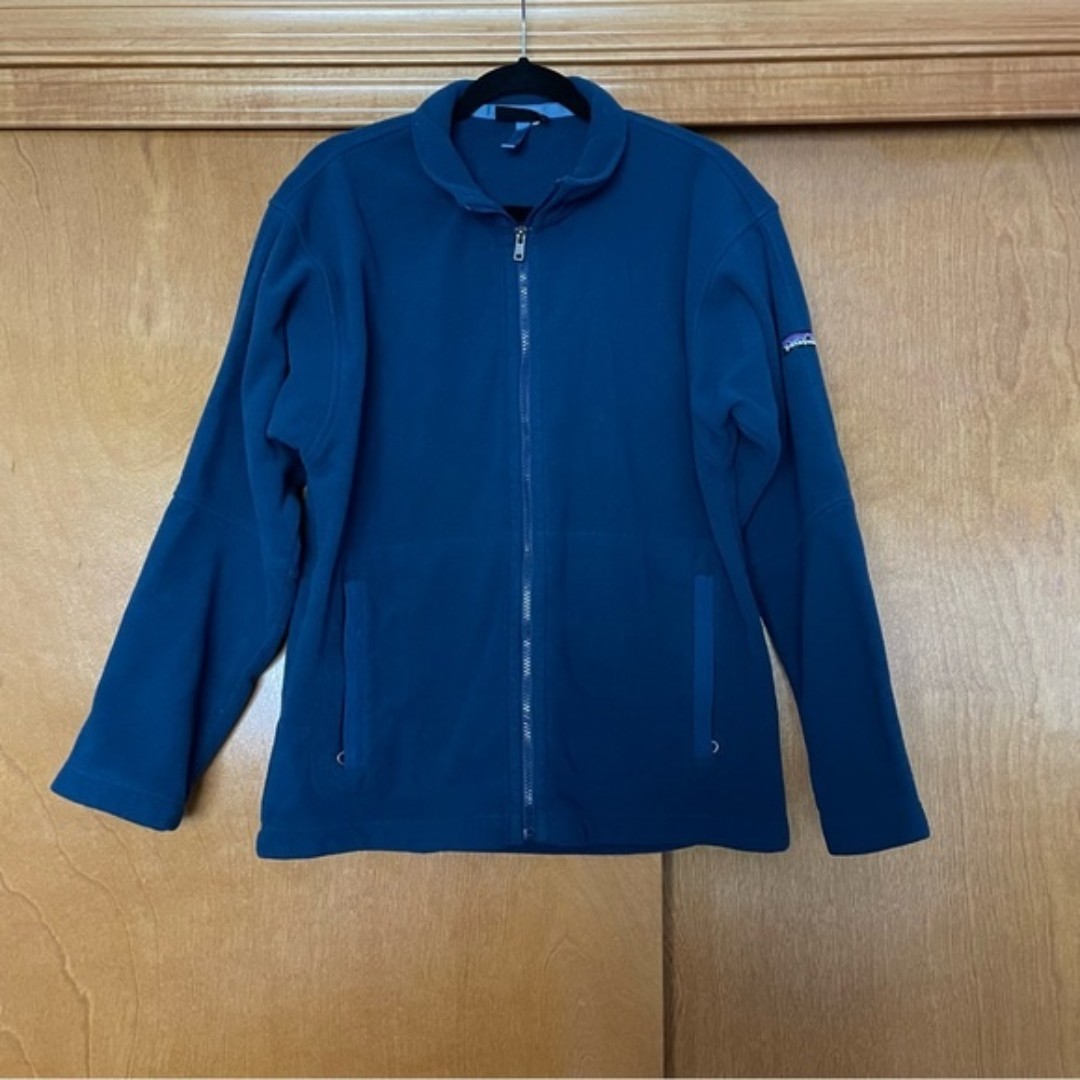 Patagonia Vintage Micro Synchilla Polar Fleece Blue Zip Up Jacket