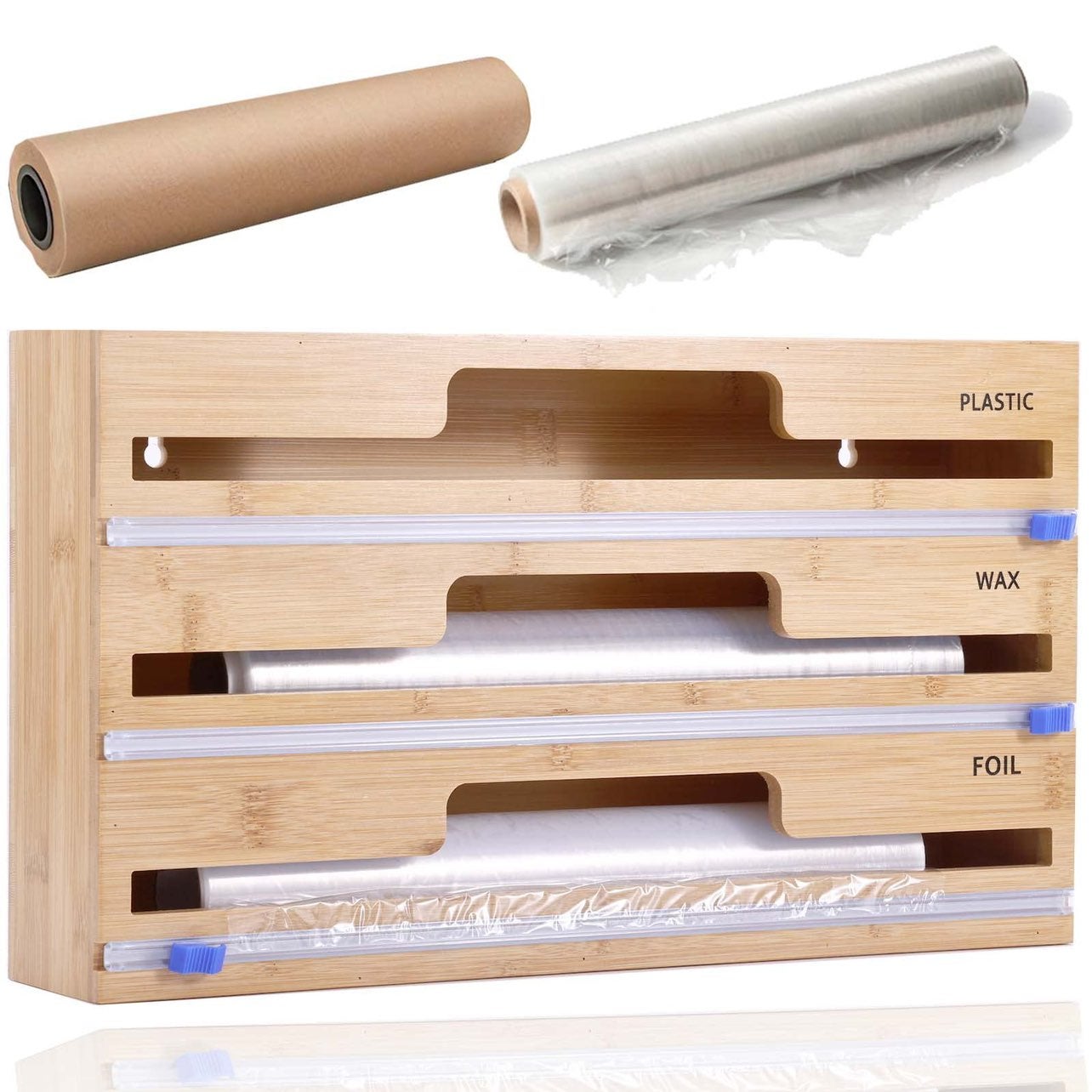 NEW Aluminum Foil and Plastic Wrap Organizer 3 in 1