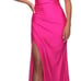 La Femme strapless pink gown sweetheart neck