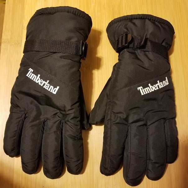 Timberland Men's Insulated Logo Gloves Black XL Touchscreen Unisex All Ages OBO