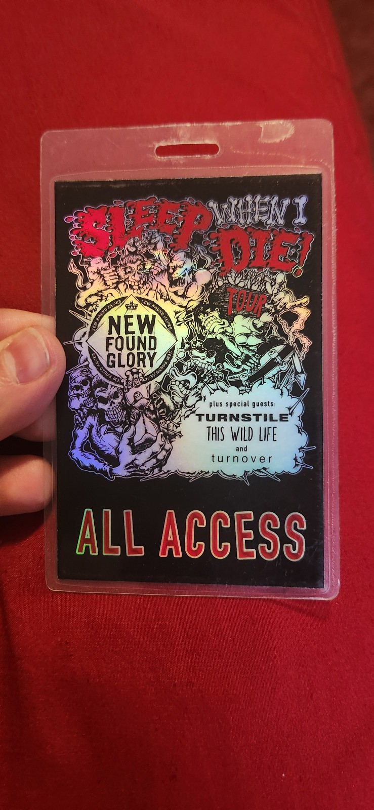 New Found Glory tour lanyard from 2016