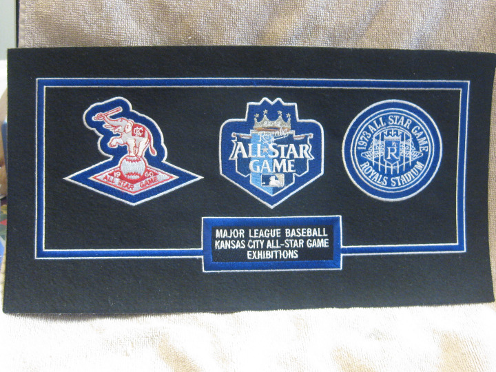 Kansas City MLB All-Star Game Patch Fabric (1960, 1973, 2012) MINT triptych