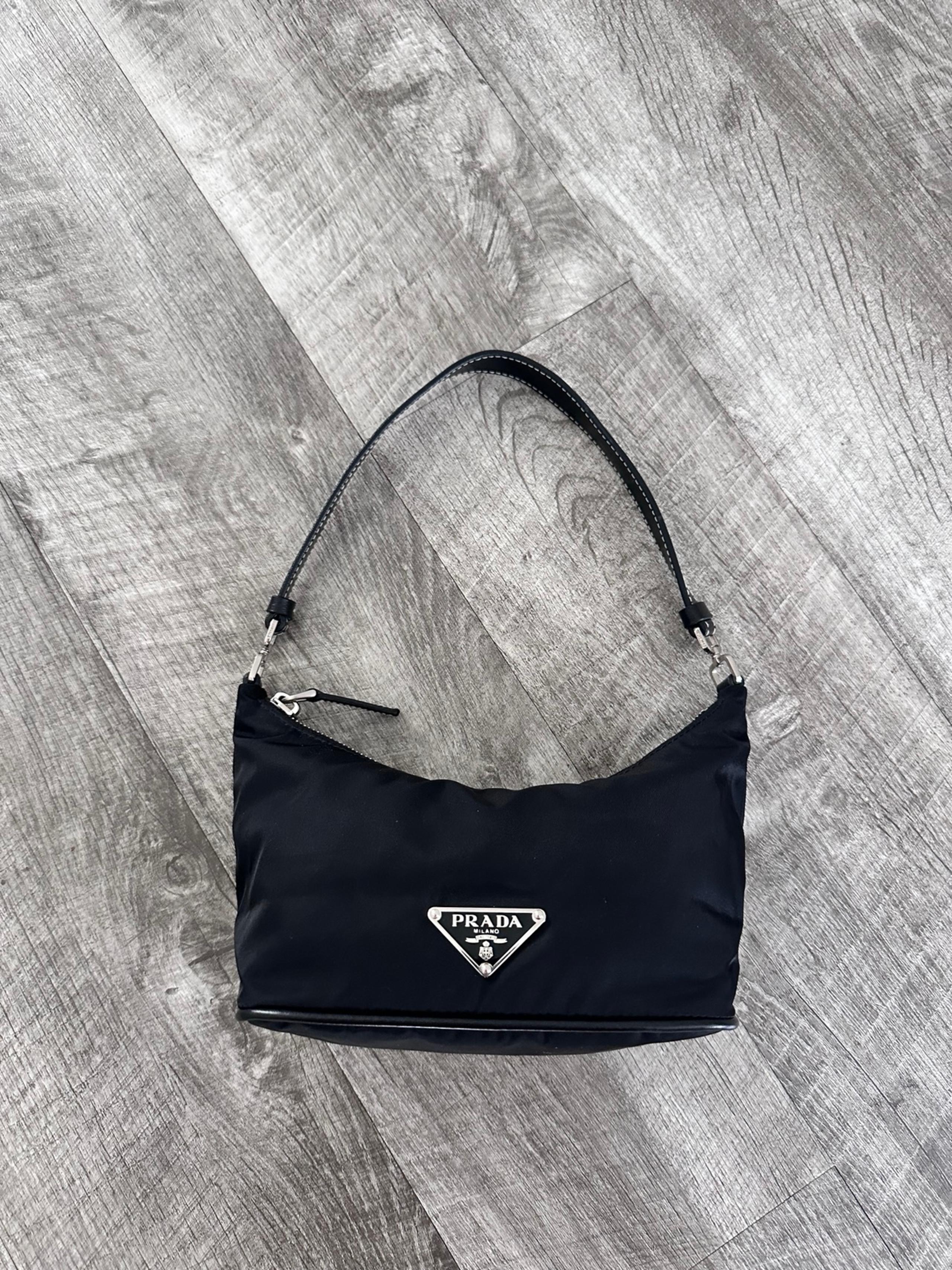 Vintage Prada Mini Baguette Nylon Shoulder Bag