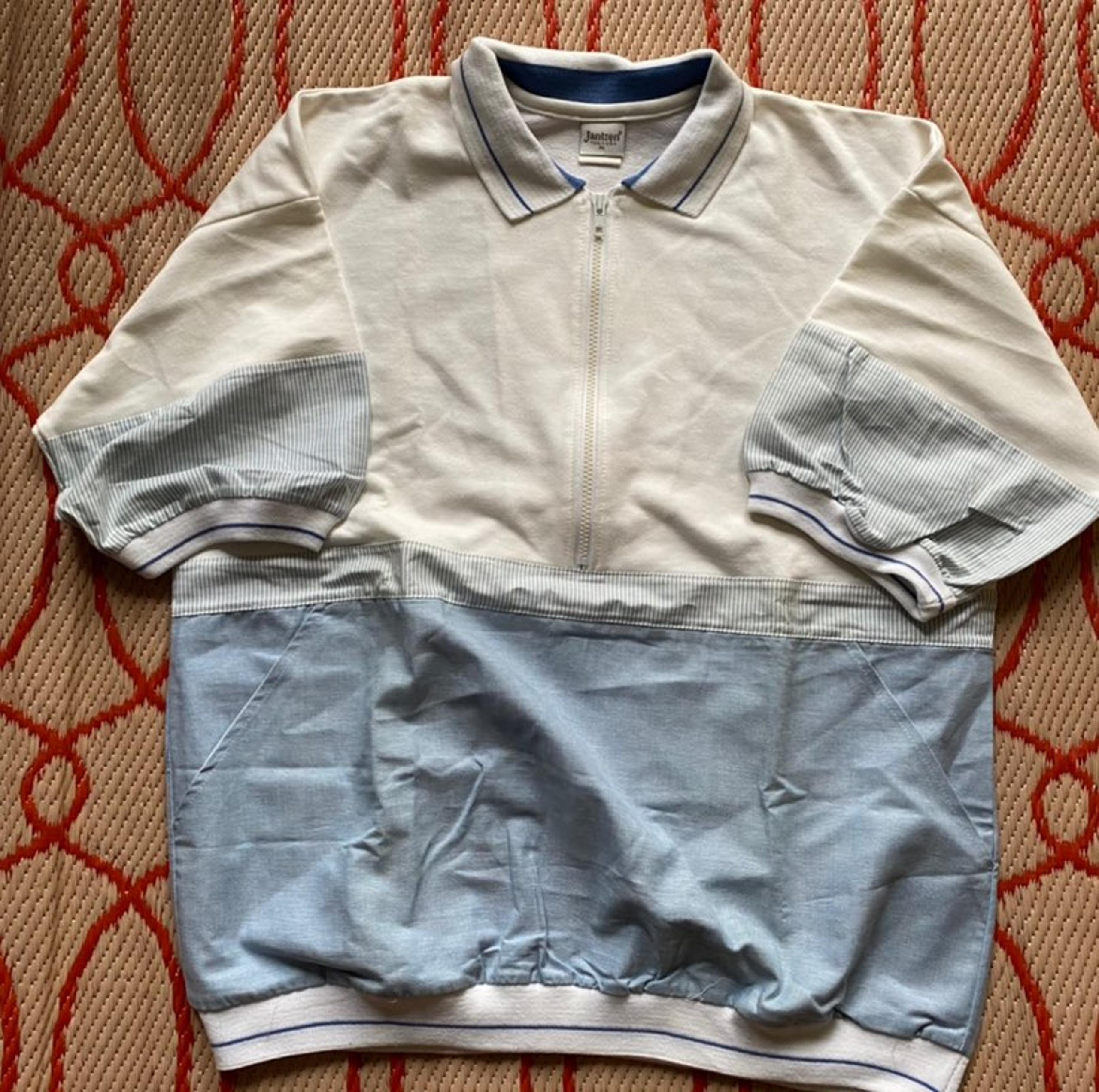 Vintage Jantzen Half Zip Polo Shirt Size