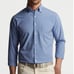 PETER MILLAR Men’s Camley Performance Poplin Sport Shirt in Nordic blue Medium