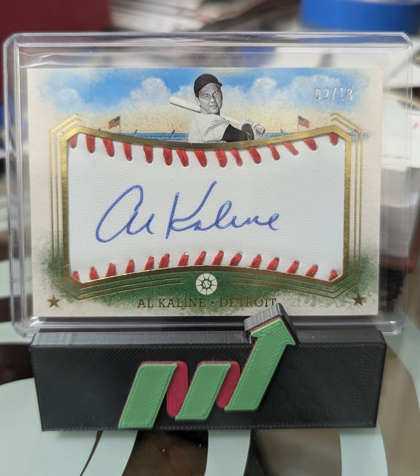 2024 Panini Boys Of Summer Fabric Of The Game Auto Al Kaline /18 Detroit Tigers