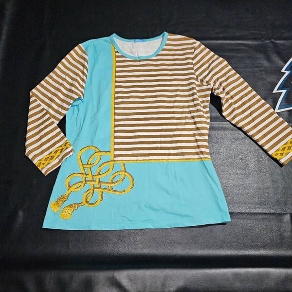 J McLaughlin Womens Signature Tshirt Blue Nautical Medium