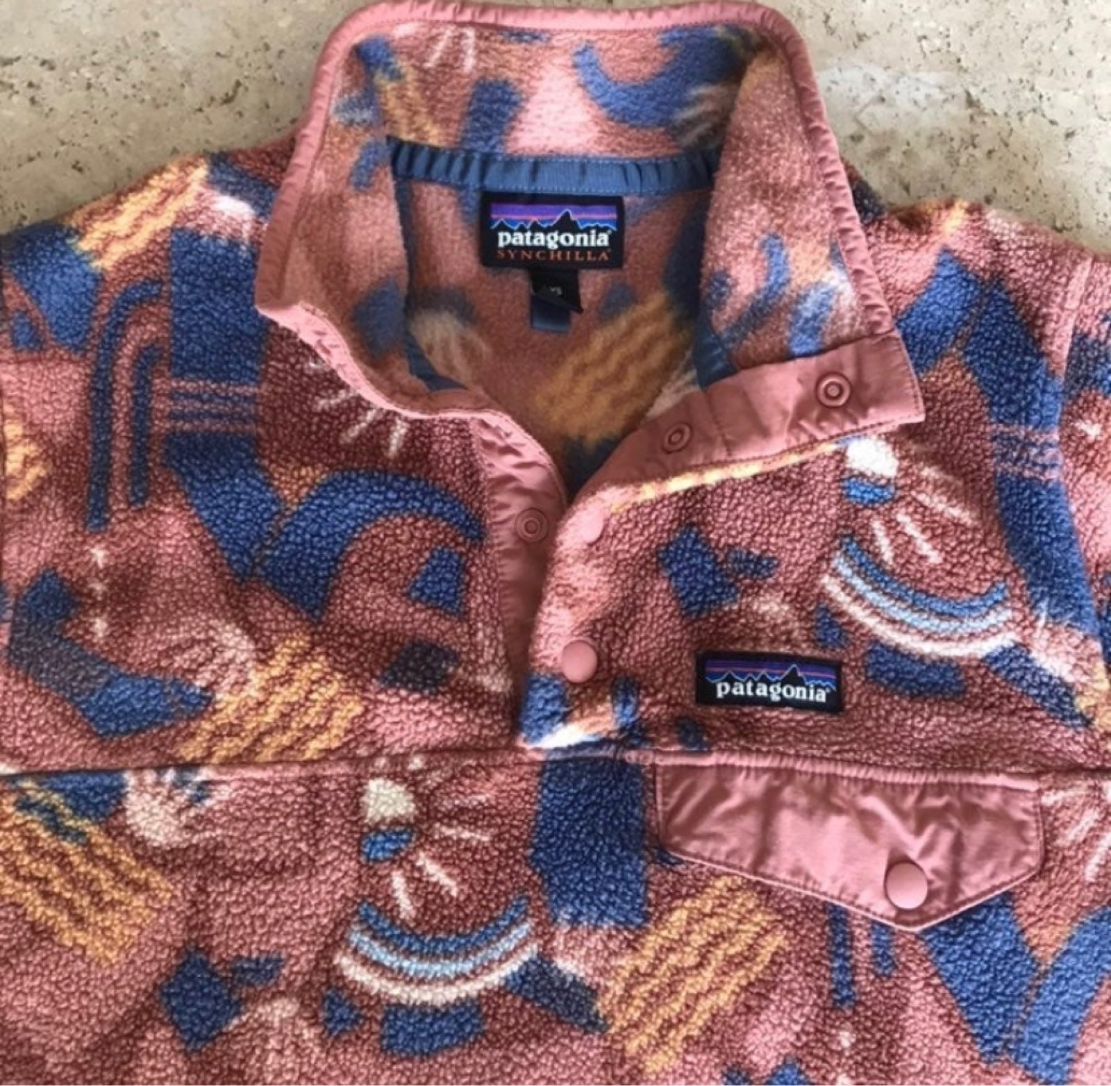 Patagonia Snap pullover Synchilla Fleece Canyon Block Sisu Brown