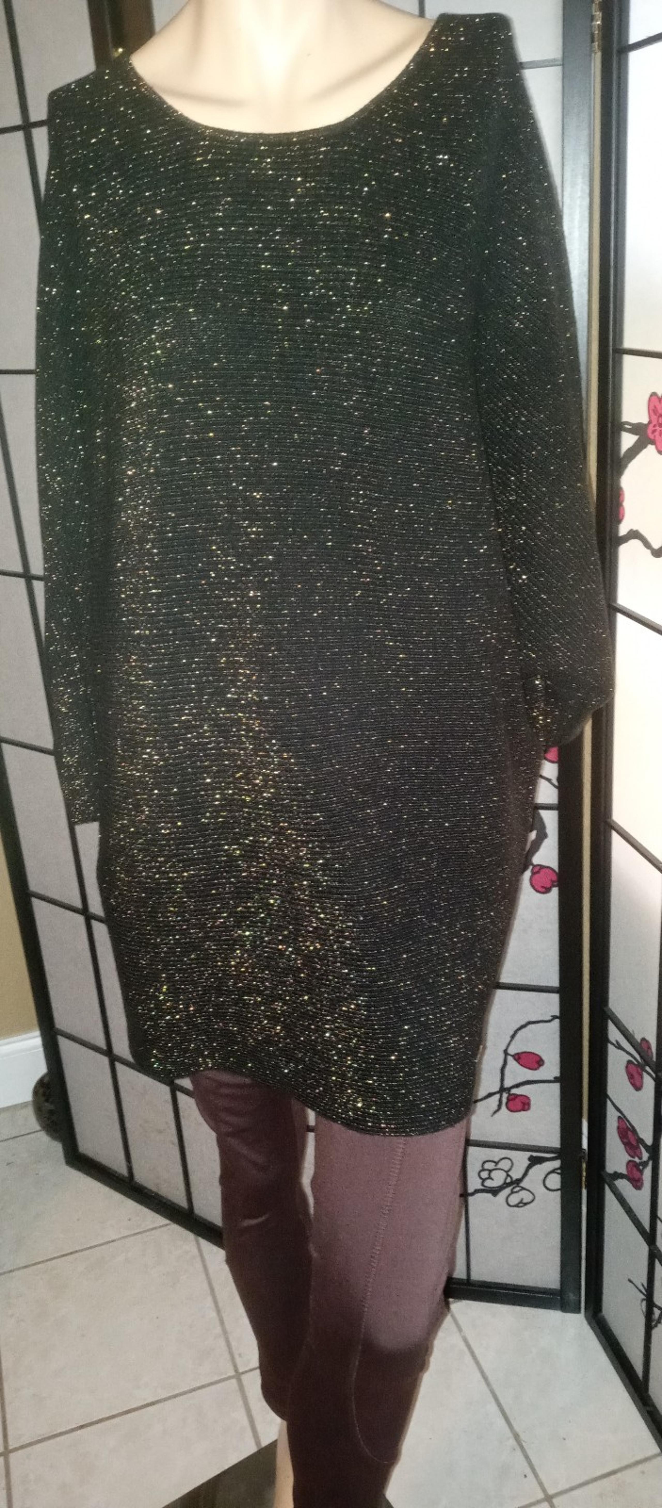 Women's Xlarge Brown Metallic Sweater - Ellen Tracy