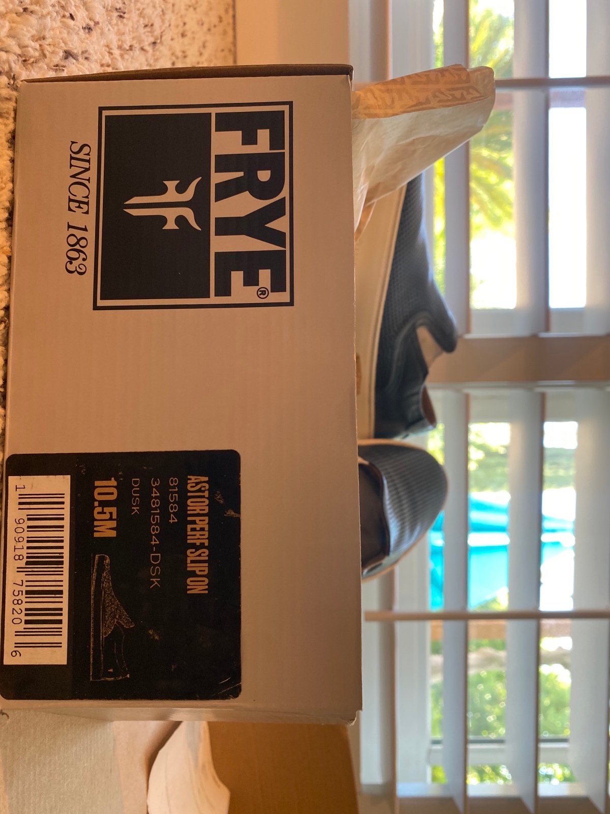 FRYE Astor perf slip on, Men’s, 10.5