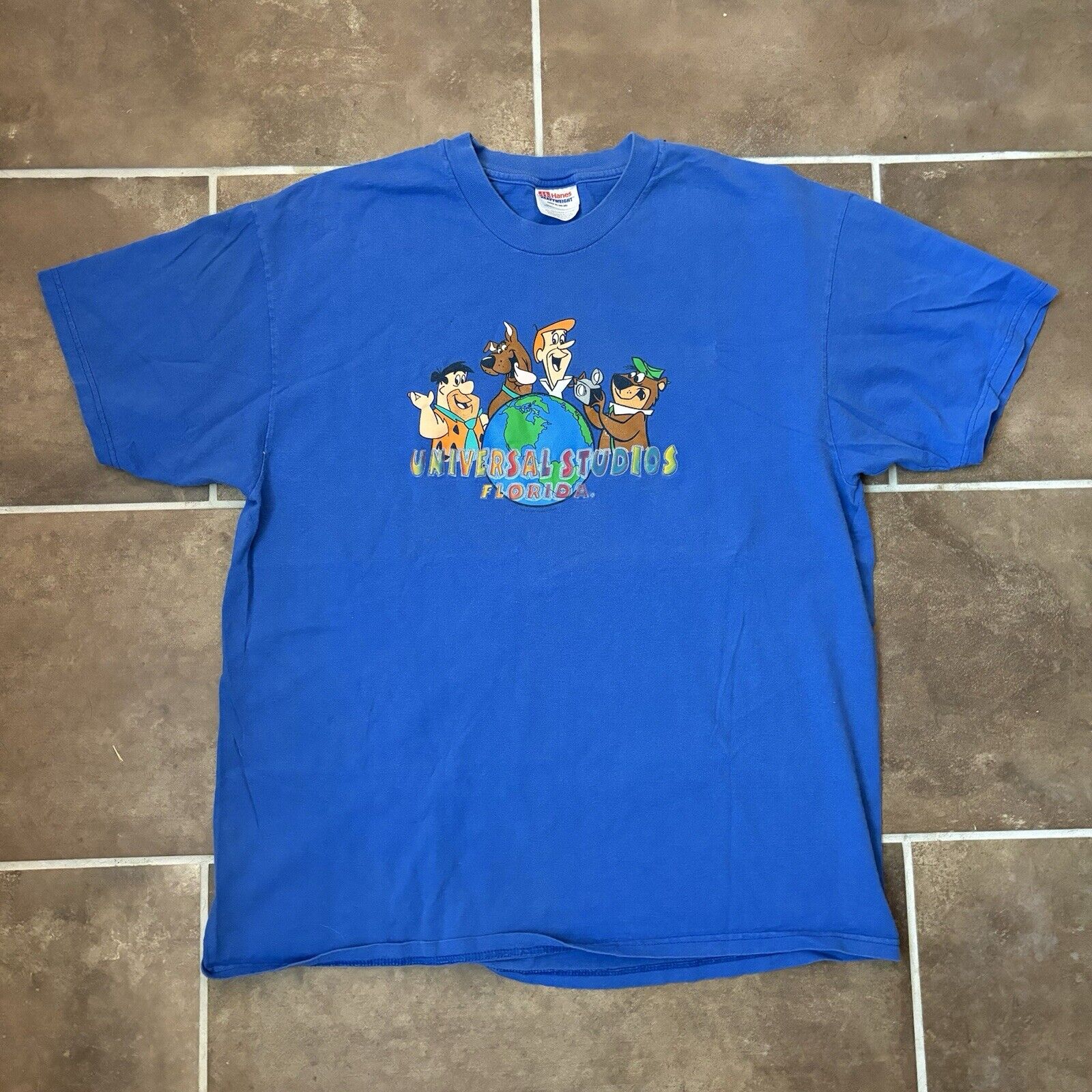 Vintage 90s Universal Studios Florida Hanna-Barbera T-Shirt XL 1997