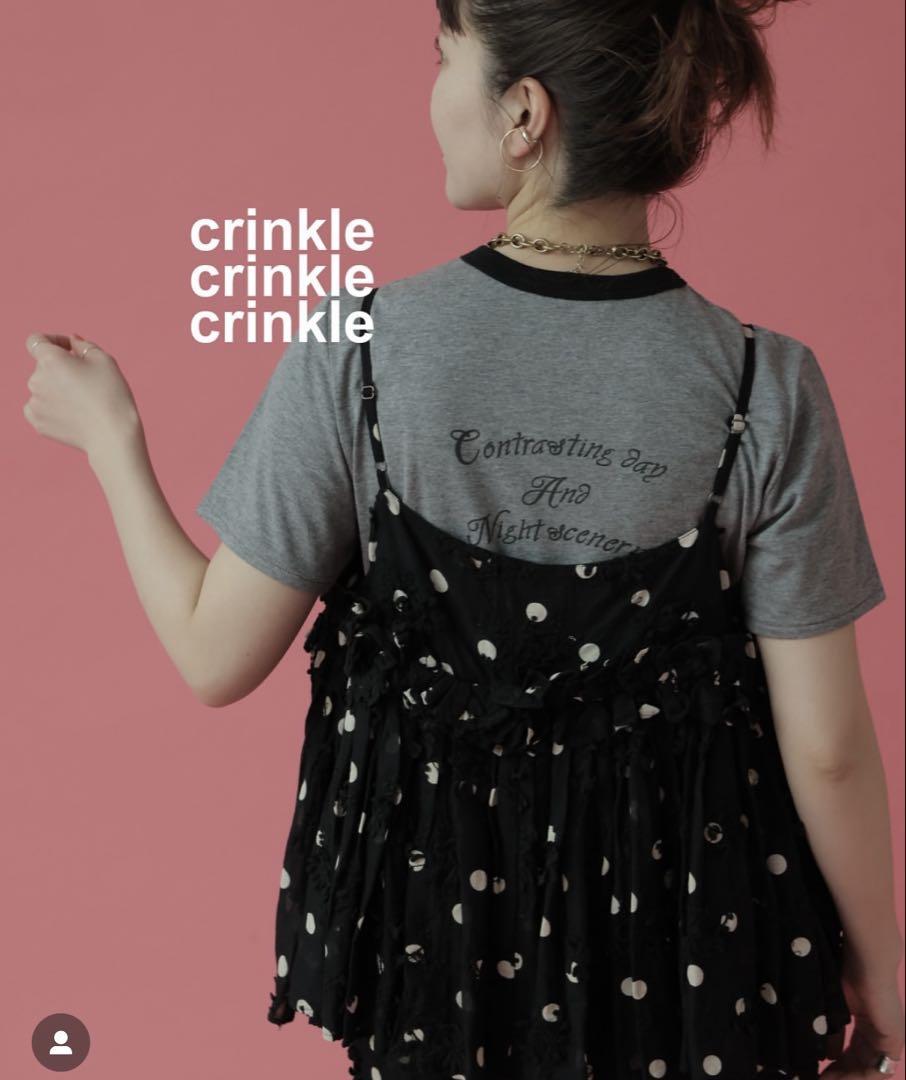 優れた品質 Crinkle Crinkle Camisole Dot Embroidery 3D トップス