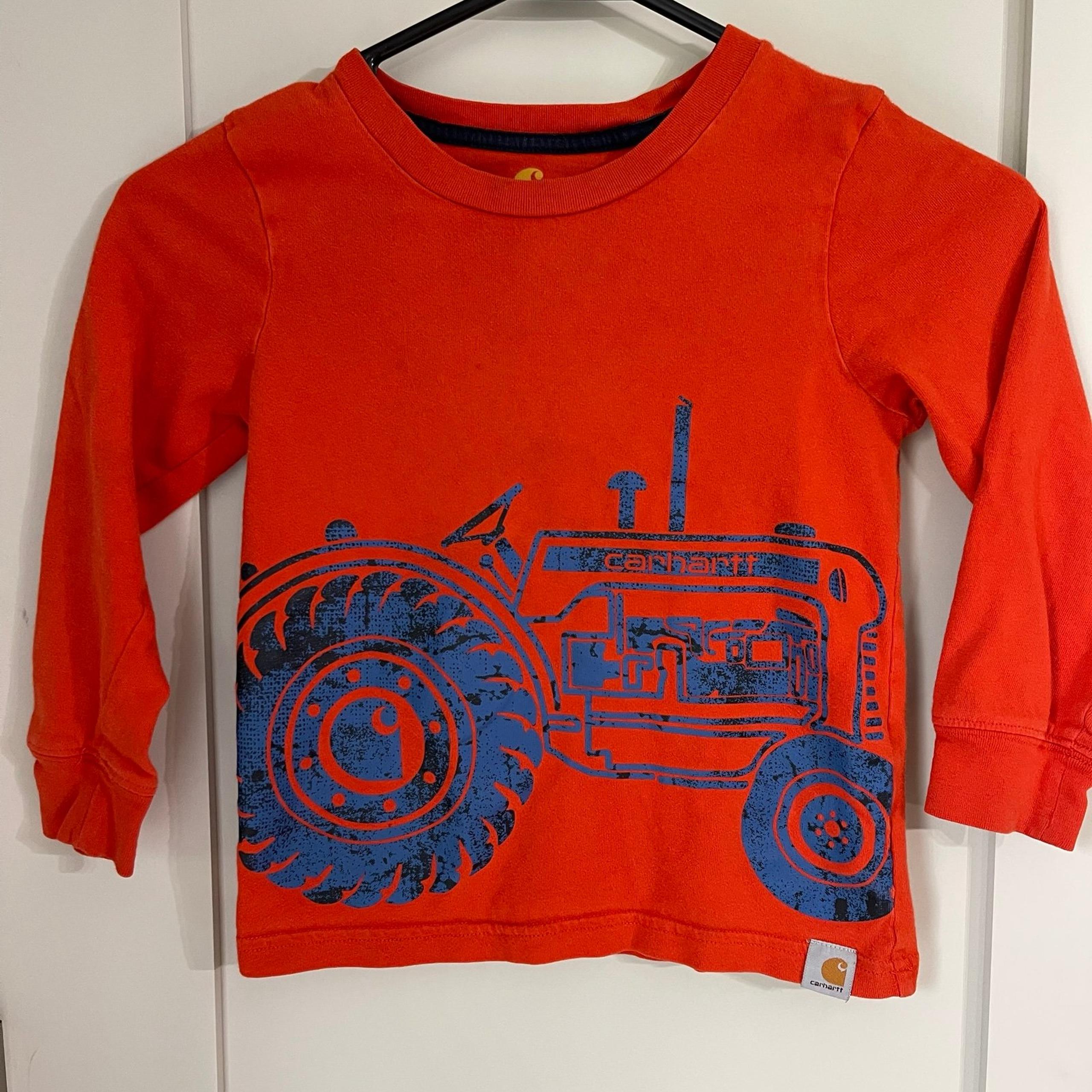 Carhartt Boys Long Sleeve Shirt 4T Tractor