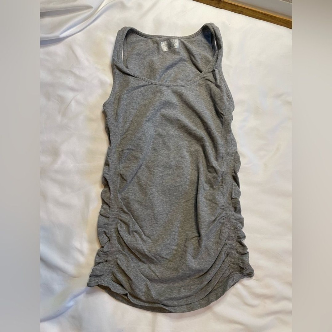 Athleta size small gray breathe ruched yoga tank top