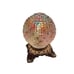 1950s Holophane glass globe on a ornate brass base. Table top lamp ,,,,8x6