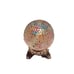 1950s Holophane glass globe on a ornate brass base. Table top lamp ,,,,8x6