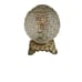 1950s Holophane glass globe on a ornate brass base. Table top lamp ,,,,8x6