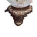 1950s Holophane glass globe on a ornate brass base. Table top lamp ,,,,8x6