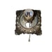 1950s Holophane glass globe on a ornate brass base. Table top lamp ,,,,8x6