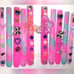 Hand crafted custom luminous 5XL long acrylic press on nails sz Xs