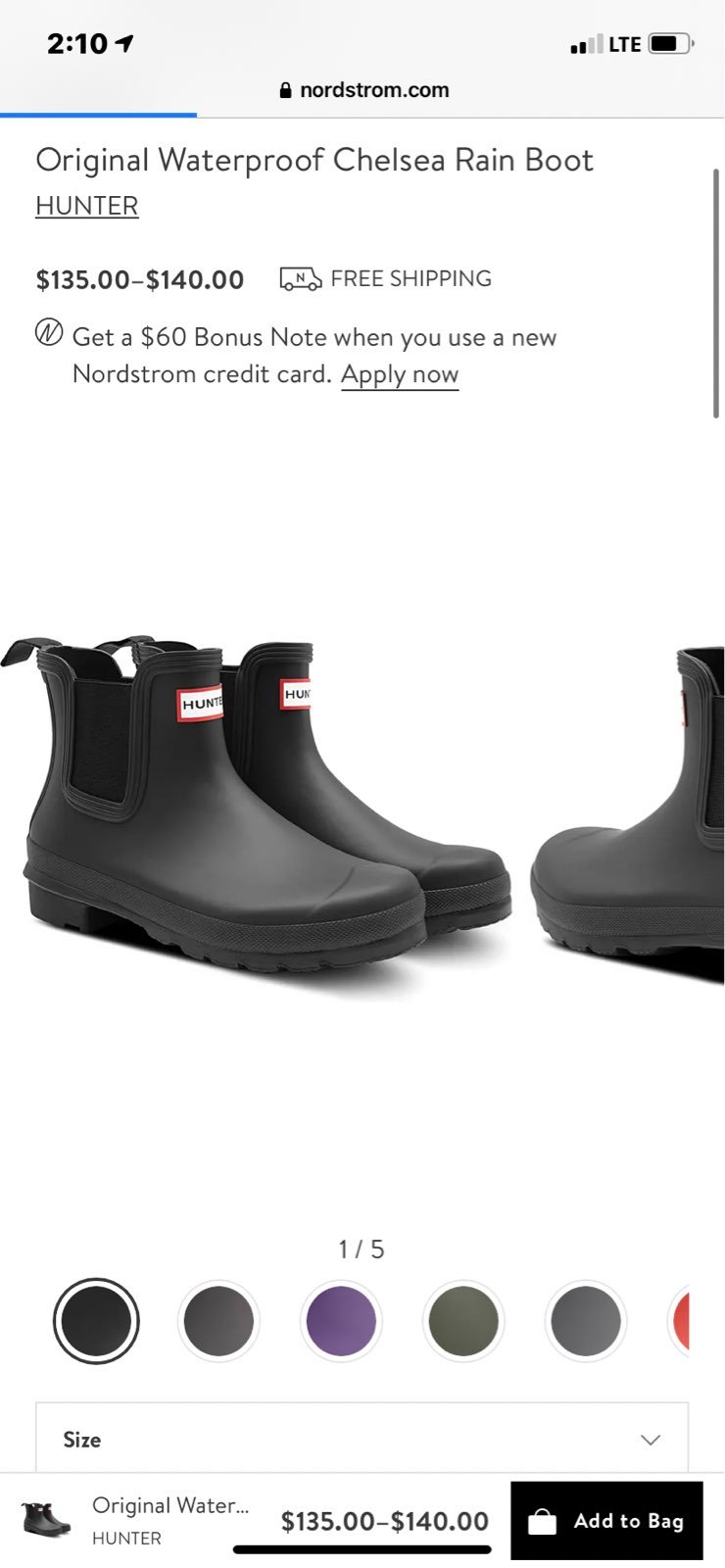 Hunter ankle boots!