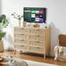 Rattan Dresser, 8 Drawers, Wood Chest, Natural - 47