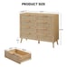 Rattan Dresser, 8 Drawers, Wood Chest, Natural - 47