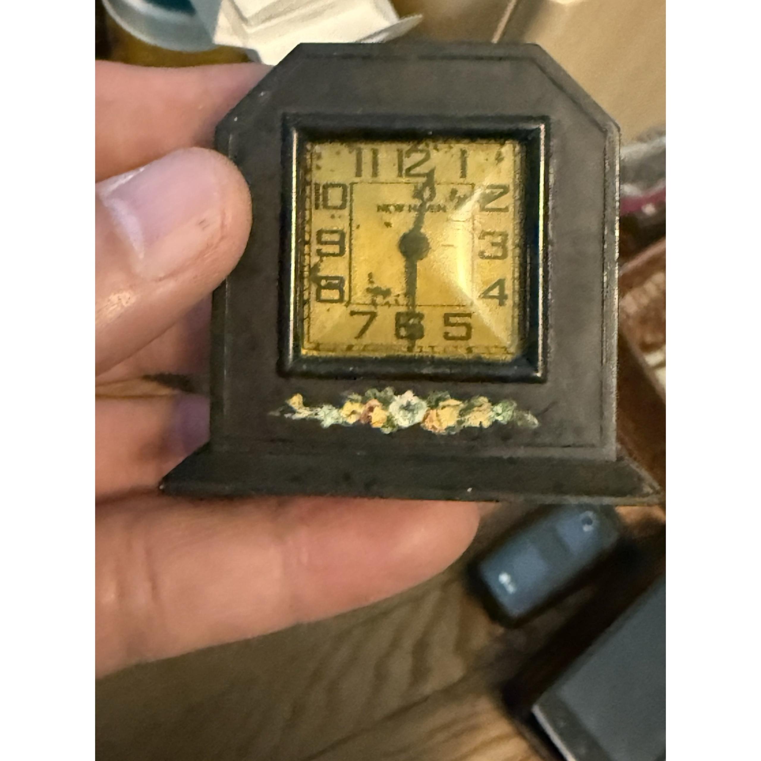Vintage Could Be New Haven Small Miniature Clock  Works
