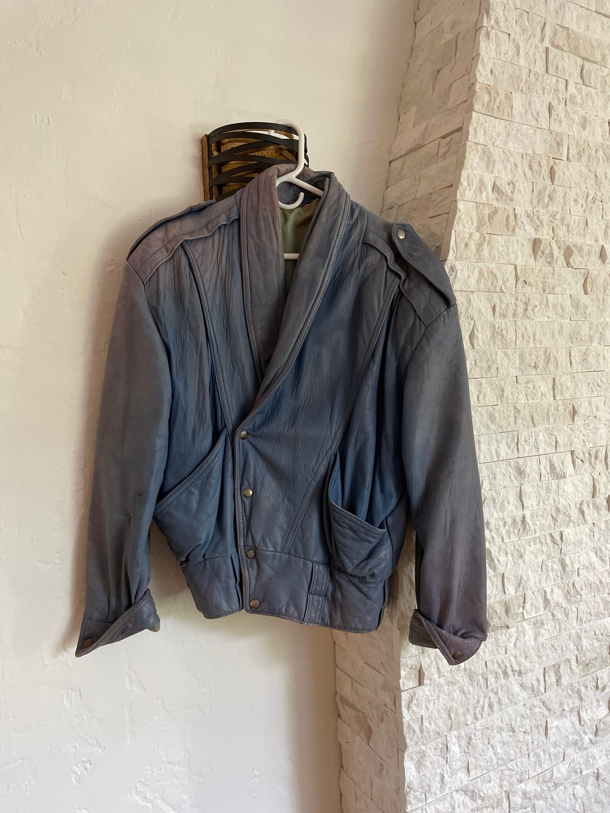 Periwinkle Leather Jacket size 38