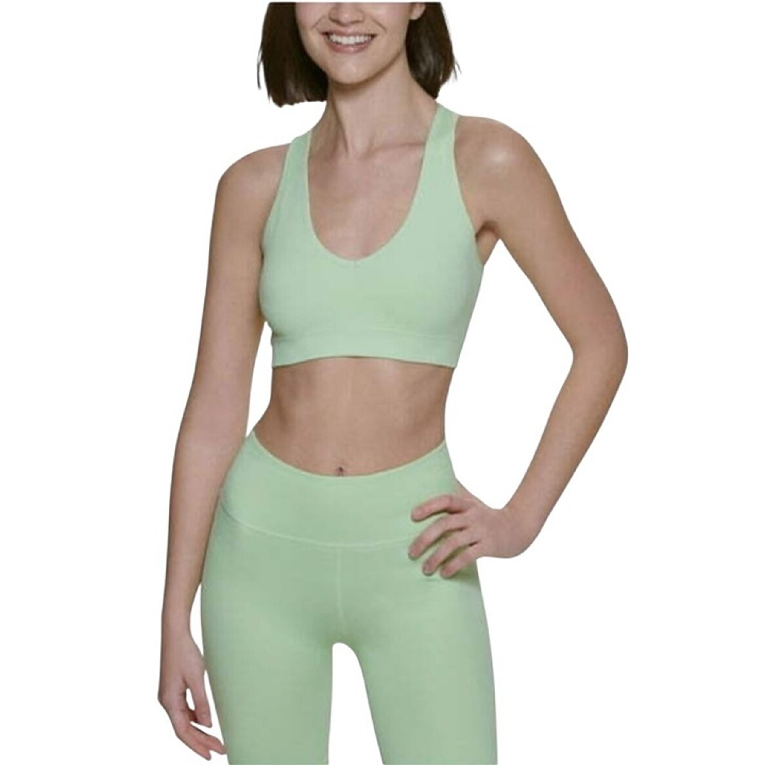 Calvin Klein Performance Womens Size S Green Ribbed Sports Bra NWOT
