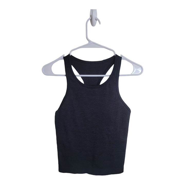 lululemon Top Women 8 Black Ebb to Street Athleisure Racerback Tank LW1CJUS