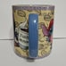Rare Disney Stitch XL Mug Cup Mornings Aren't Pretty Coffee Yellow Blue Red